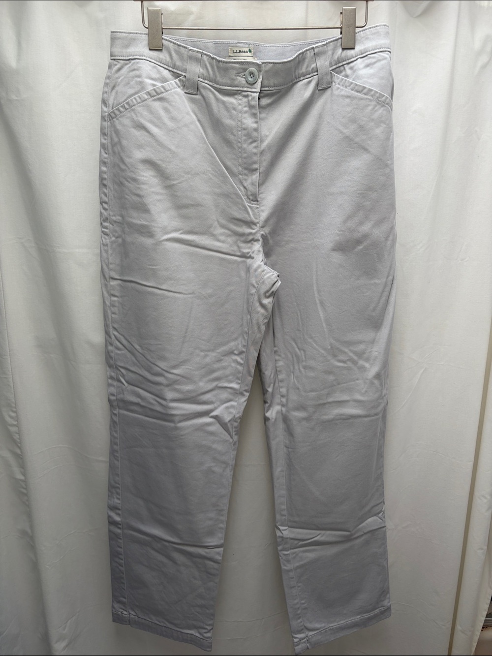 Women’s L.L Bean Light Gray Casual Straight-Leg lined Pants 16 Tall
